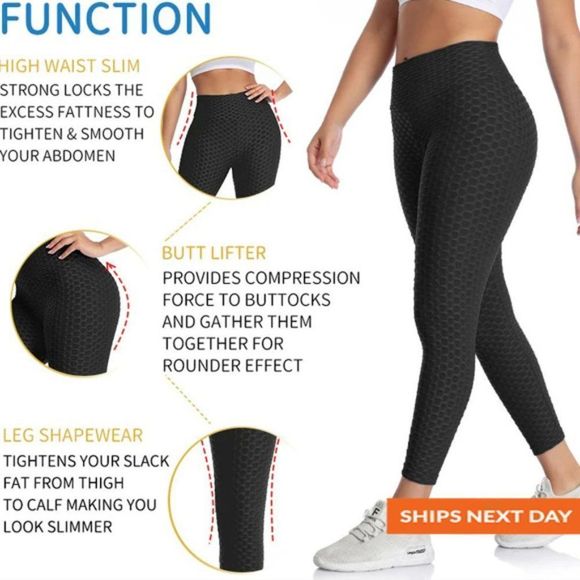 Tiktok Honeycomb Texture Ruched Booty Legging - Honeycomb Pattern - Leggings - Picture 1 of 2